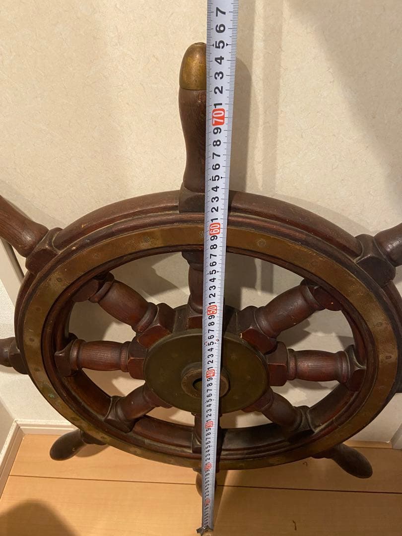 操舵輪　東京ラット製造所　アンティーク　船舵 舵輪