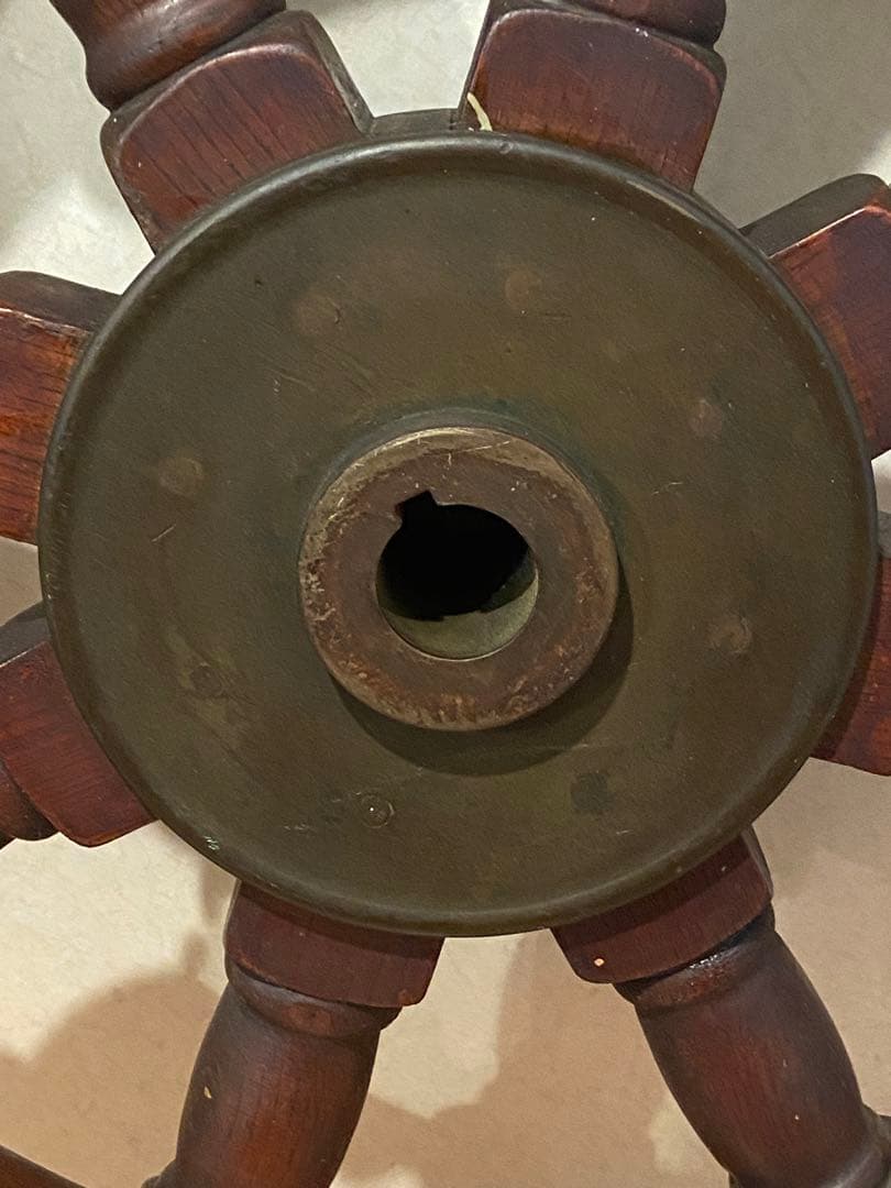 操舵輪　東京ラット製造所　アンティーク　船舵 舵輪