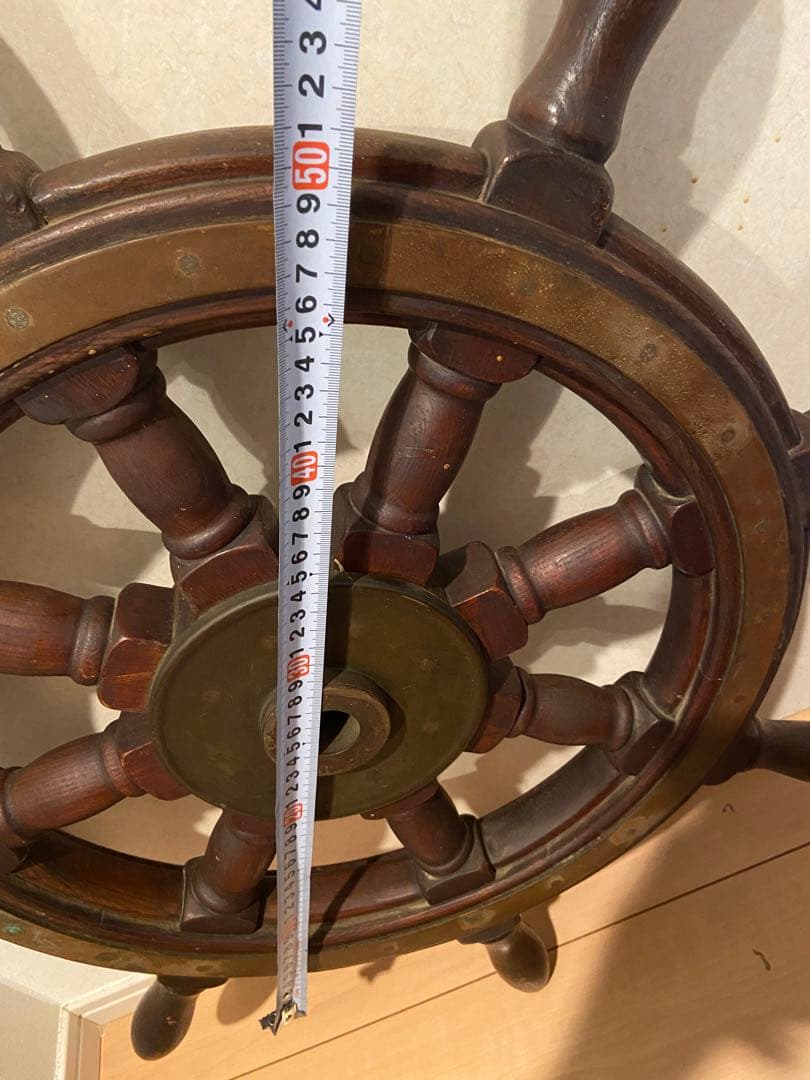 操舵輪　東京ラット製造所　アンティーク　船舵 舵輪