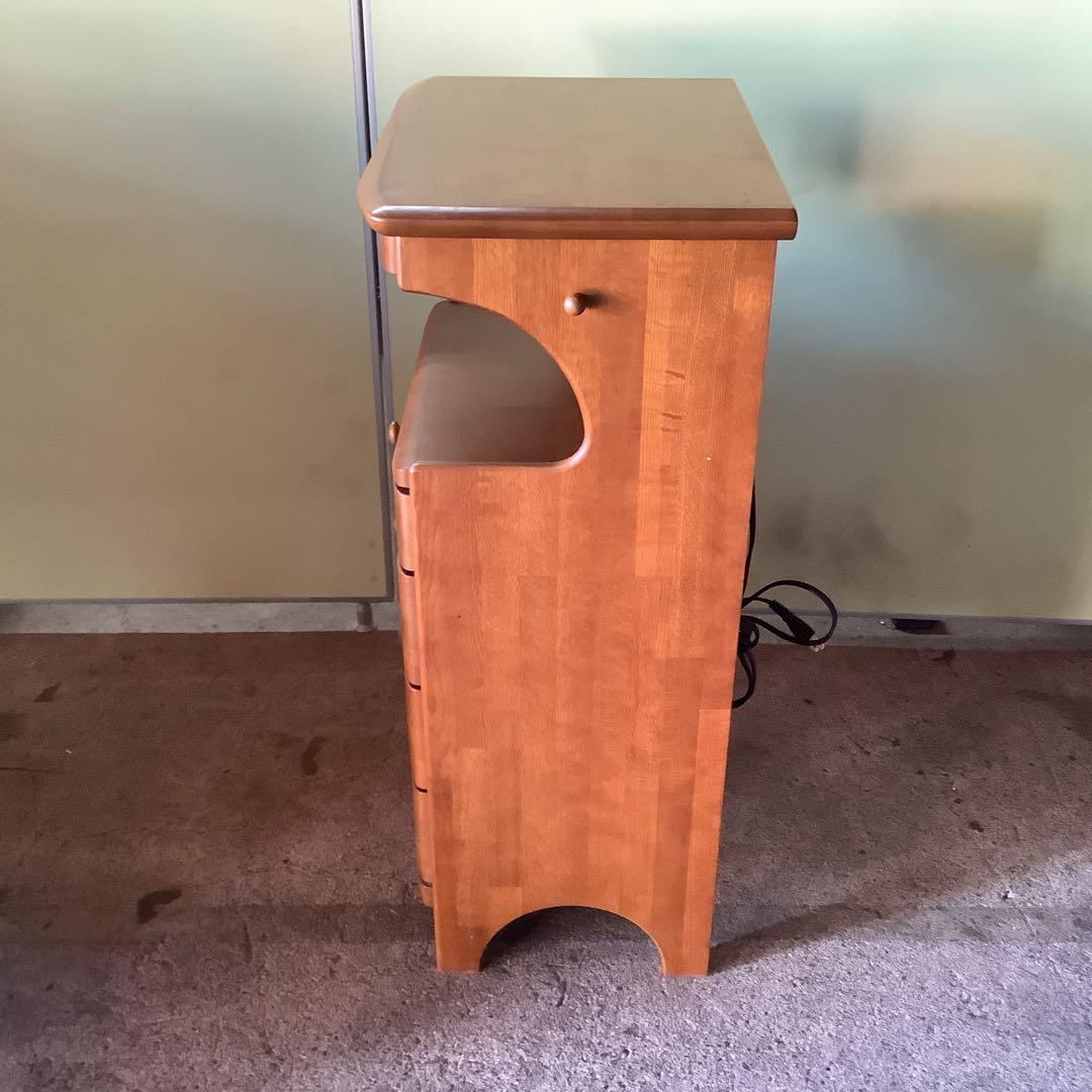 【値下げ！】maruni ナチュラルウッド 電話台 4段引き出し+上部1引き出し