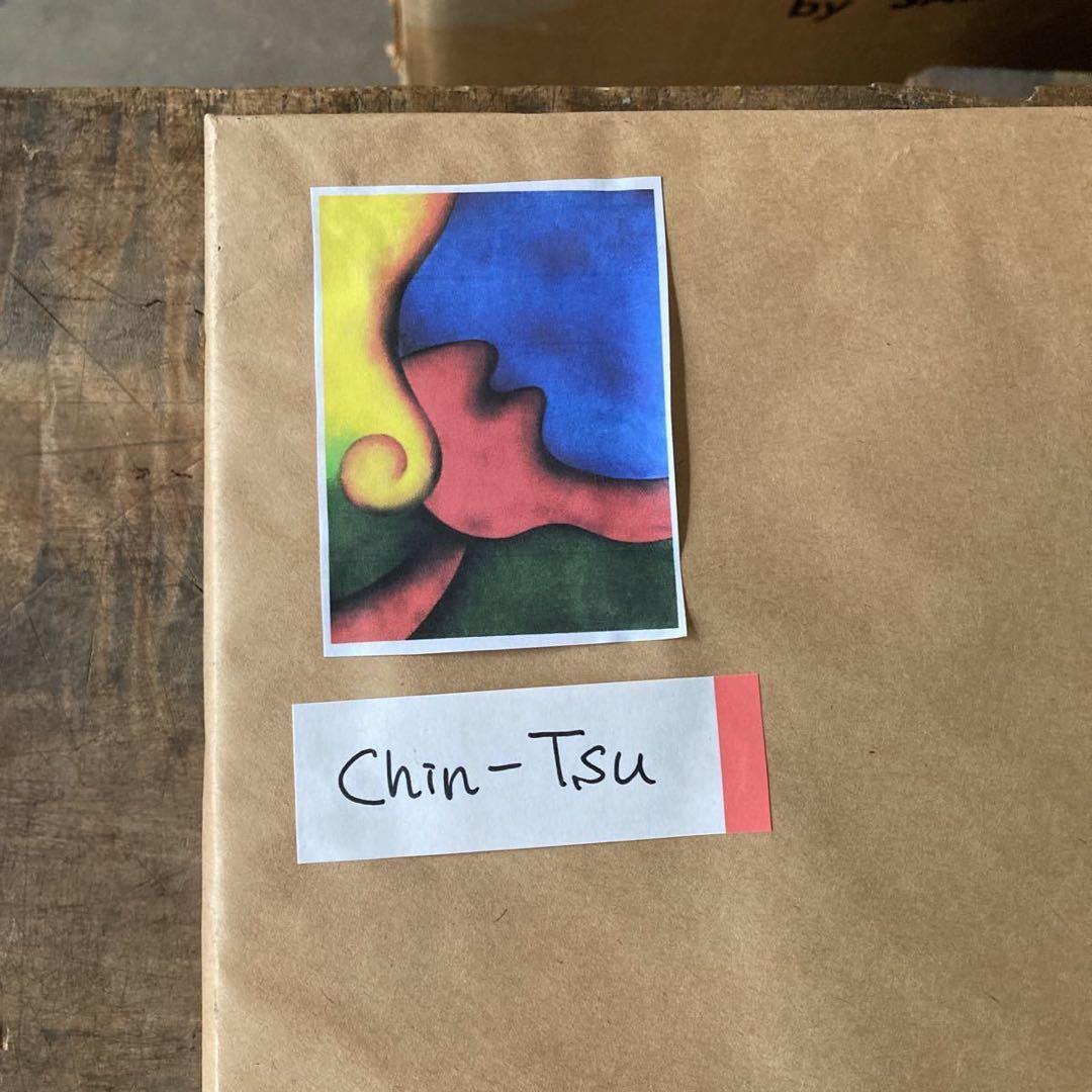 希少 古画 刀根広篤 「Chin-Tsu」 油彩画 極彩色 抽象画 F10号