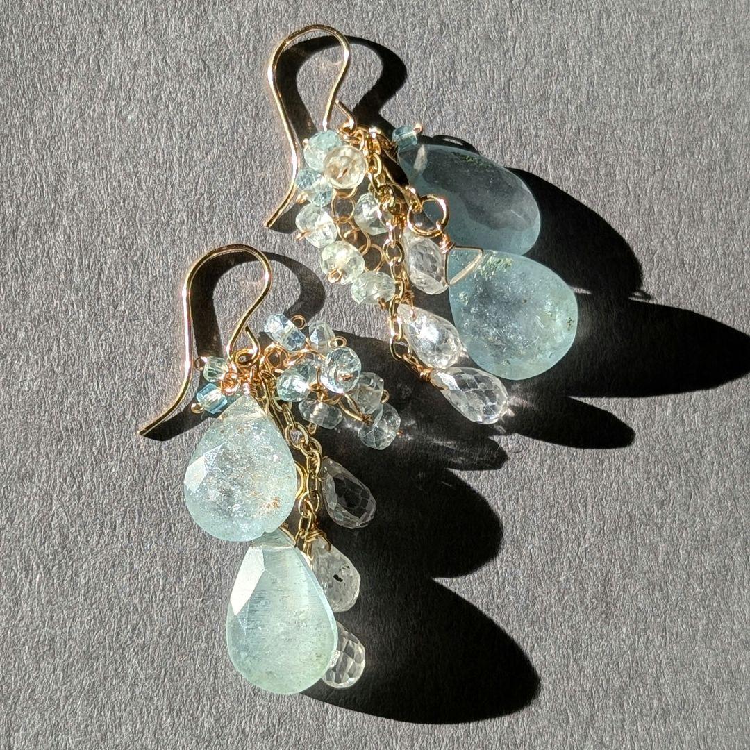 シンデレラアクアマリン ピアス