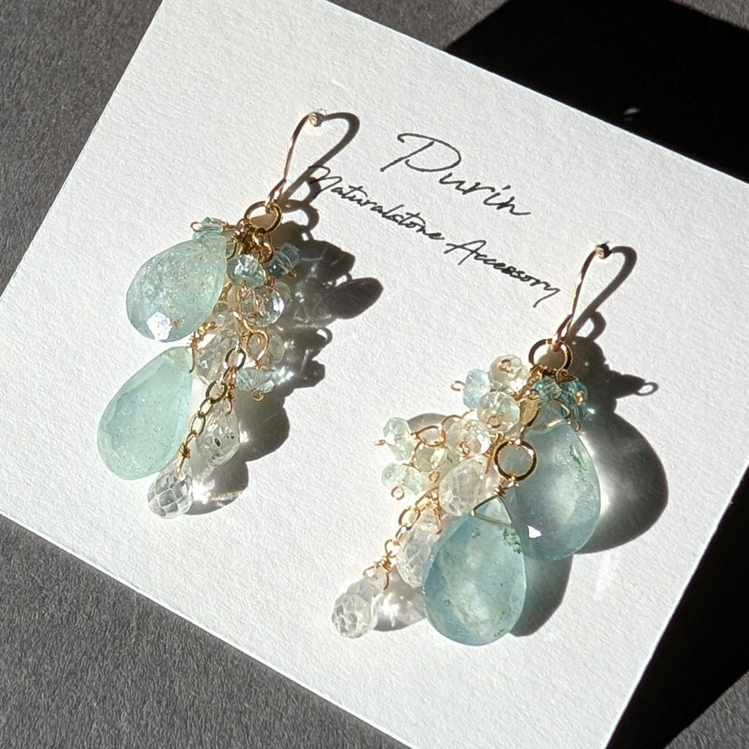 シンデレラアクアマリン ピアス