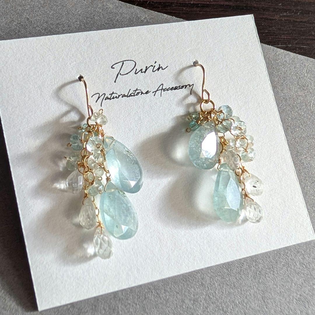 シンデレラアクアマリン ピアス