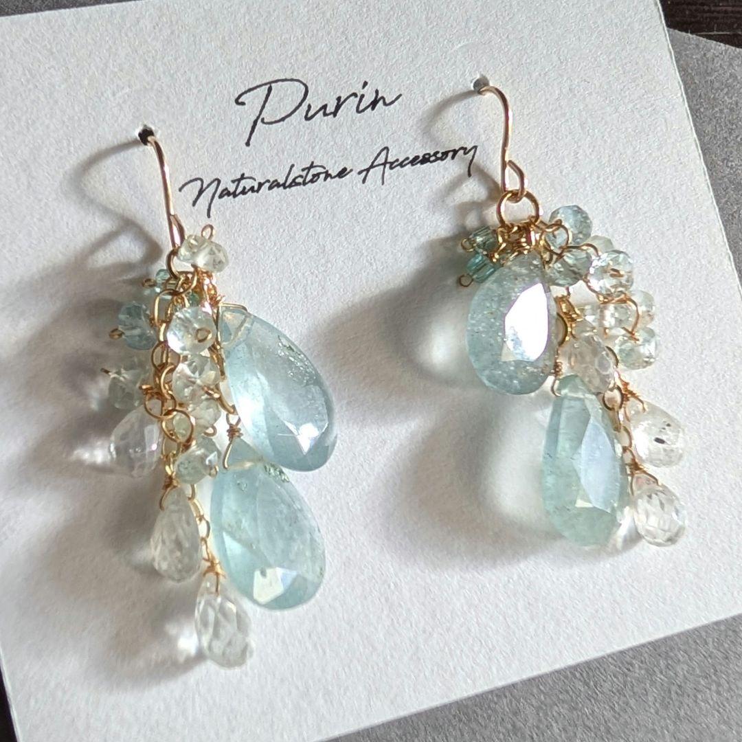 シンデレラアクアマリン ピアス