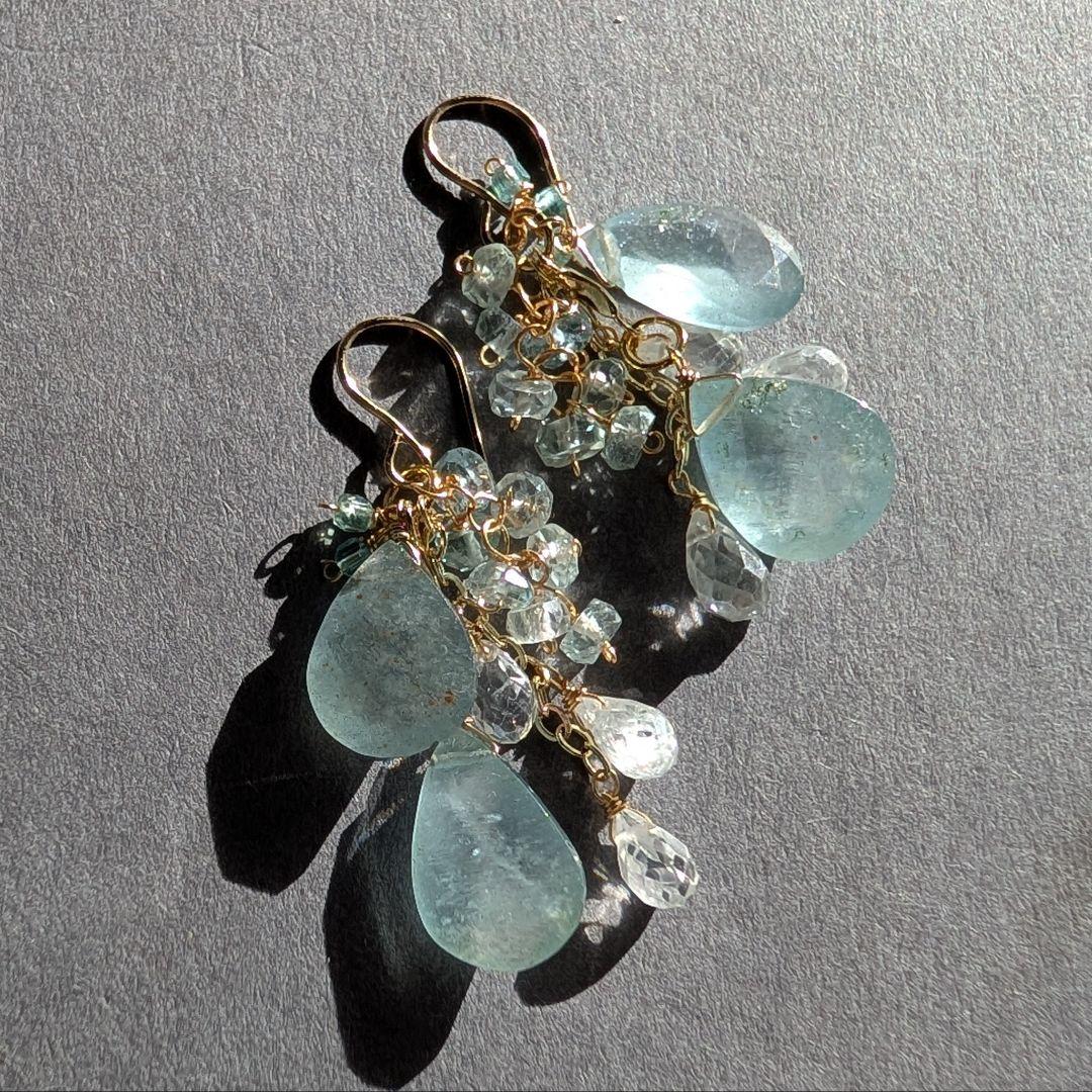 シンデレラアクアマリン ピアス