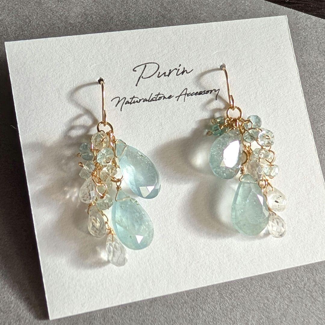 シンデレラアクアマリン ピアス