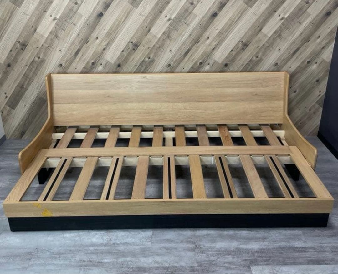 大川家具 モーブル ドロシーⅡ ソファベッド 200cm ブルー×ナチュラル