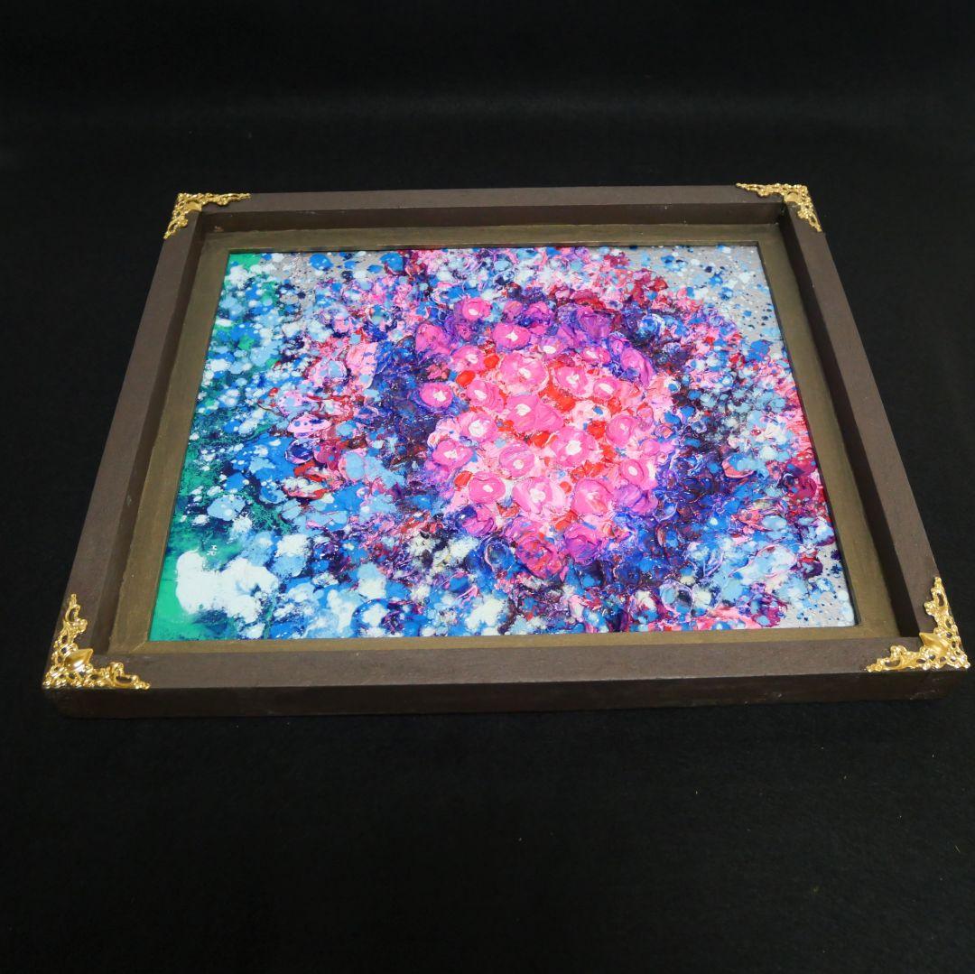 油絵 油彩 油彩画 絵 絵画【梅雨のピンクの雨】