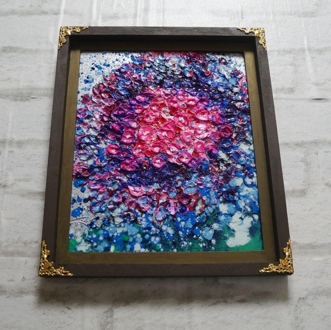 油絵 油彩 油彩画 絵 絵画【梅雨のピンクの雨】