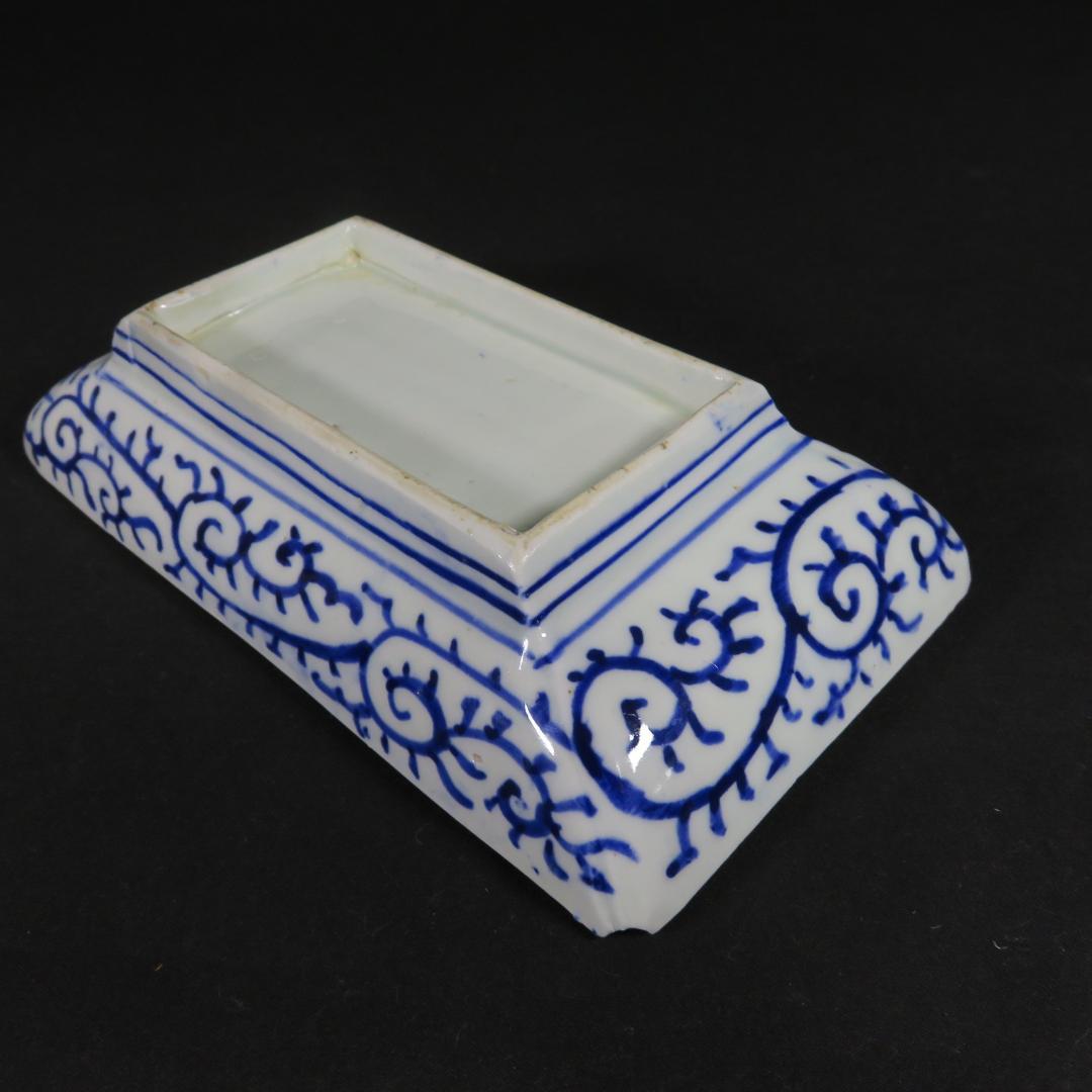 角皿 5枚 染付 古伊万里 明治 江戸 微塵唐草 松竹梅 歪み - メルカリ