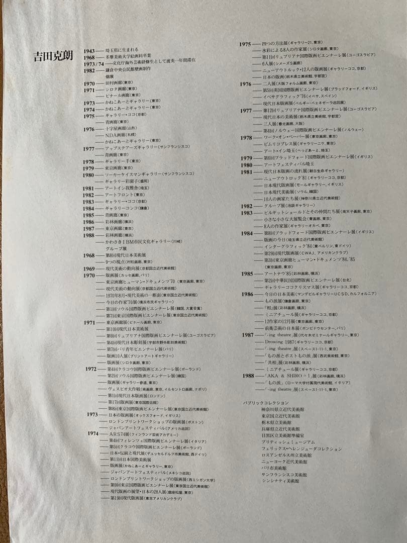 吉田克朗　気2 フォトエッチング-1984年