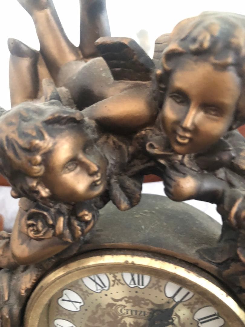 レア置き時計　昔のシチズン　クォーツ電池式　可動