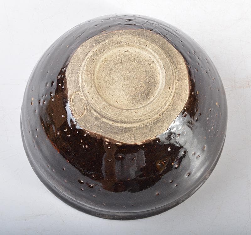 茶道具 板谷波山作 黒釉 天目茶碗 仕覆付 共布共箱 D R4862 - メルカリ