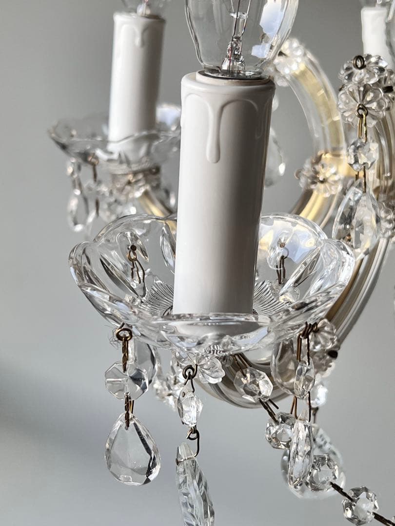 【ワケあり】ドイツ　ヴィンテージ　シャンデリア　5灯式