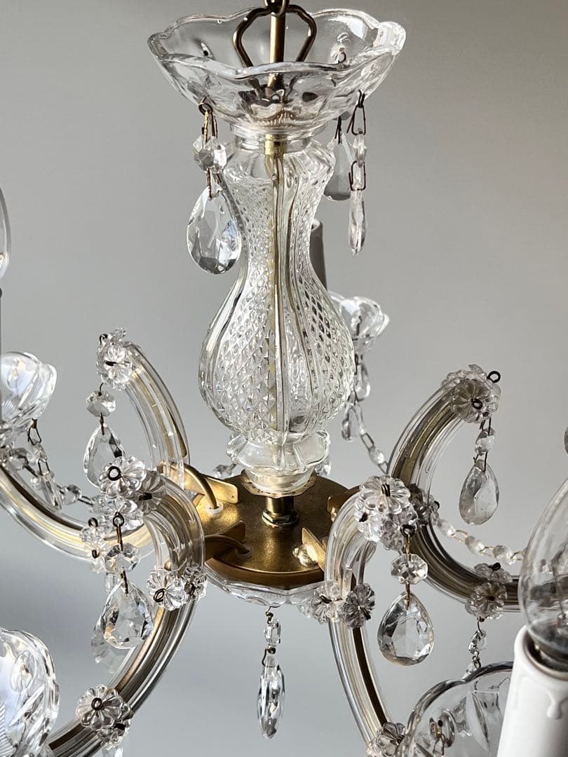 【ワケあり】ドイツ　ヴィンテージ　シャンデリア　5灯式