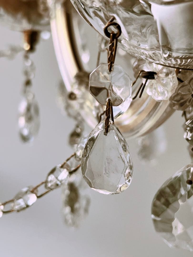 【ワケあり】ドイツ　ヴィンテージ　シャンデリア　5灯式