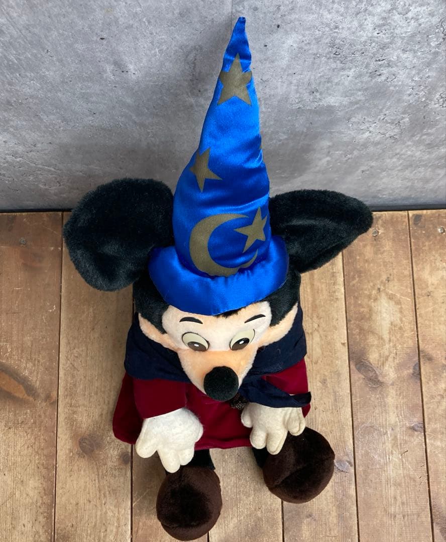 ぬ 【希少・ヴィンテージ】ファンタジア 魔法使いの弟子 ミッキーマウス ぬいぐる