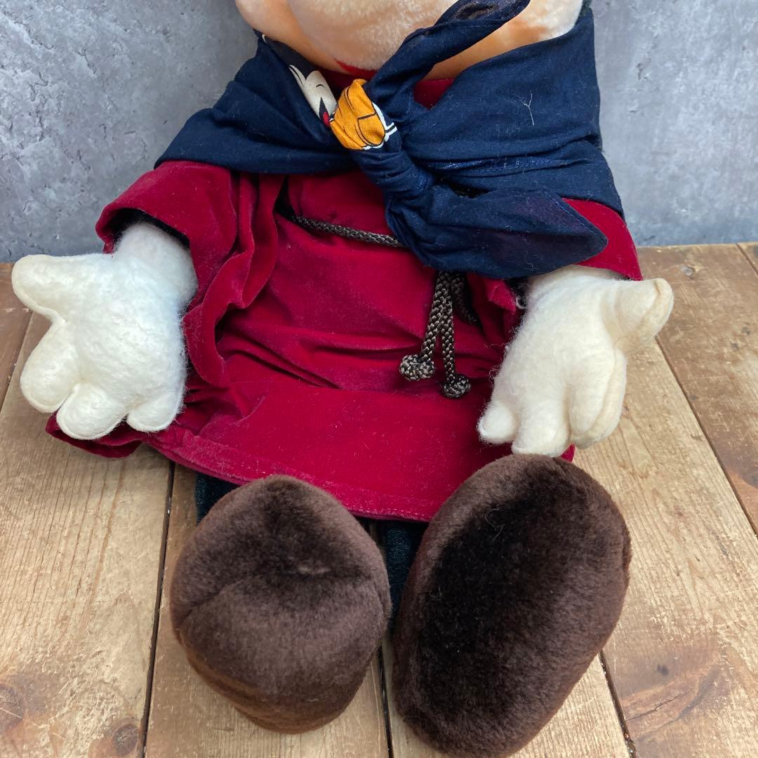 ぬ 【希少・ヴィンテージ】ファンタジア 魔法使いの弟子 ミッキーマウス ぬいぐる