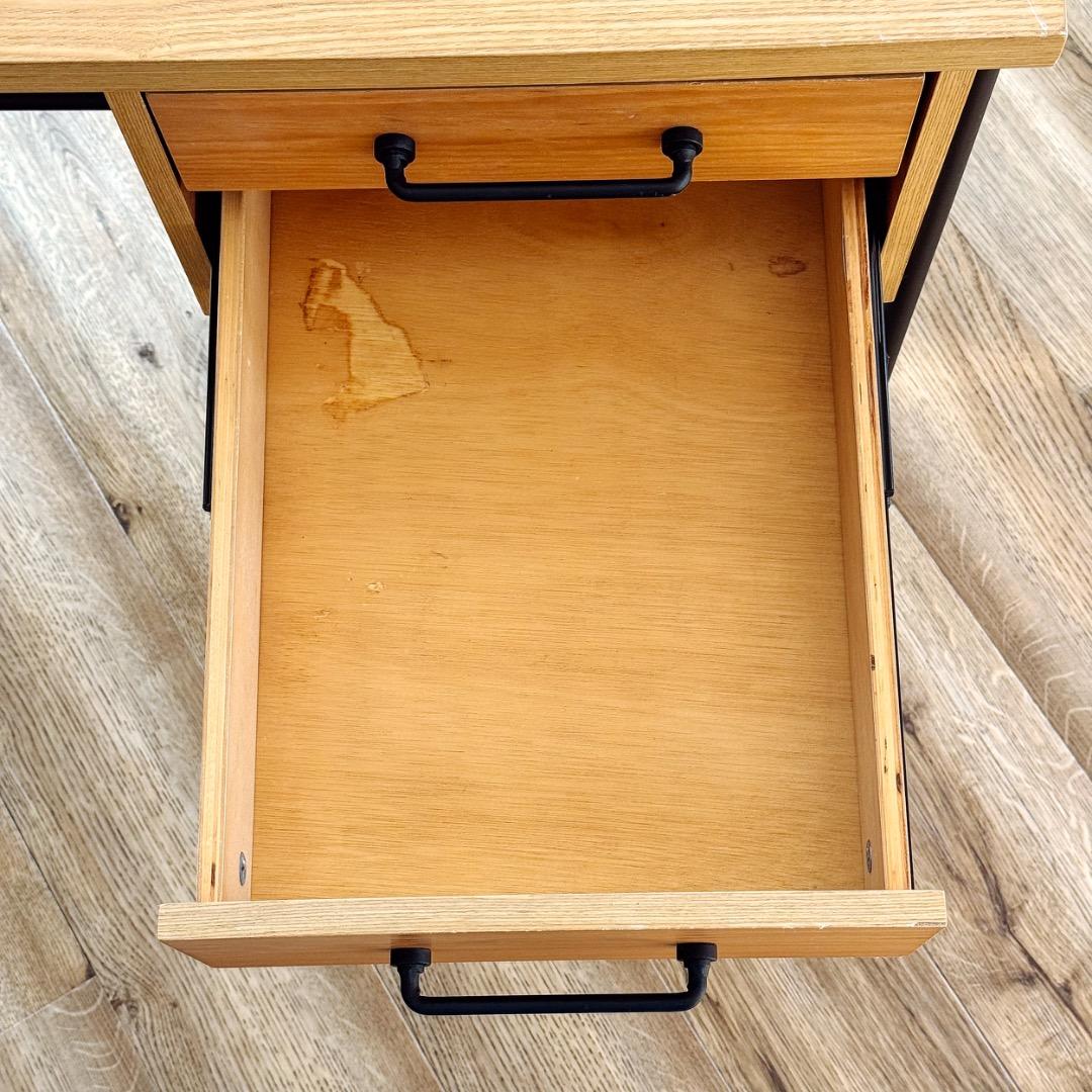 LOWYA PCデスク 引き出し天然木使用ヴィンテージオフィス【販売終了品】