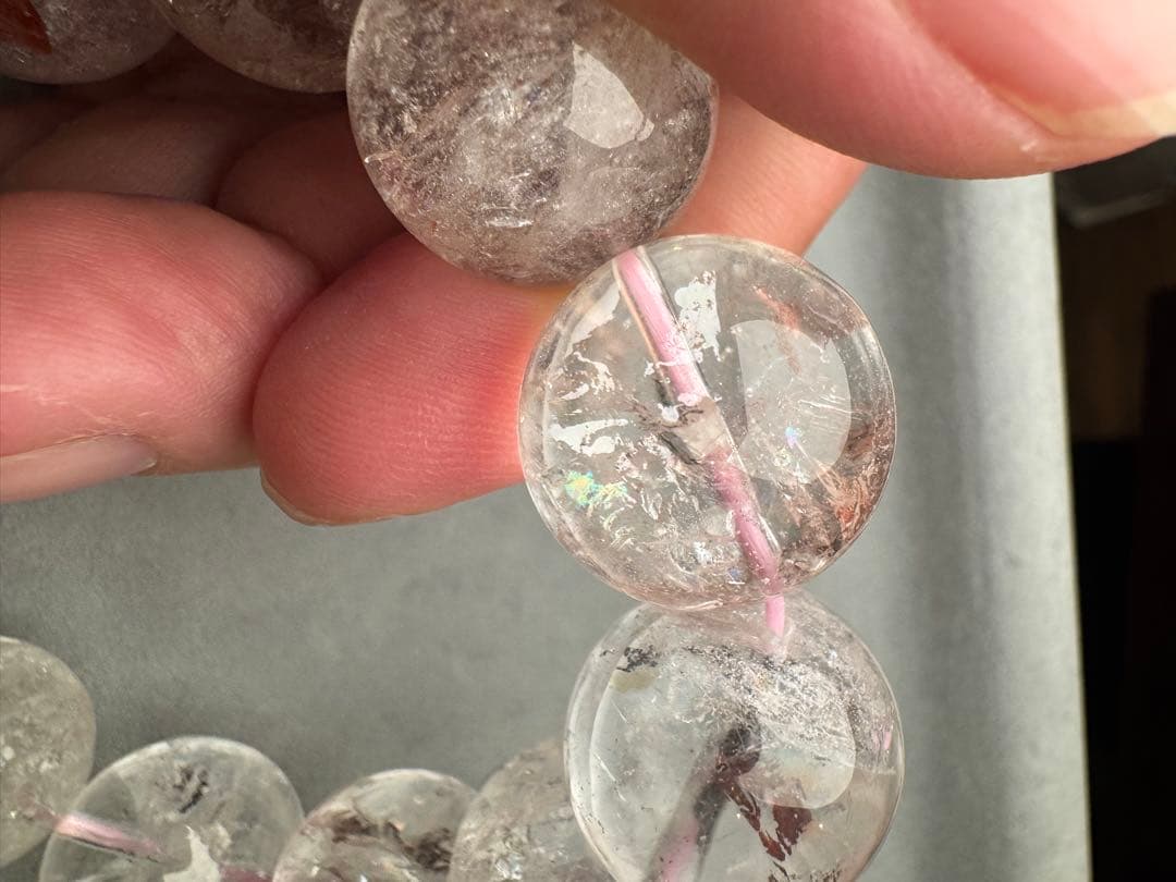 【アルパカさん専用】アイリスローズクウォーツ　19mm