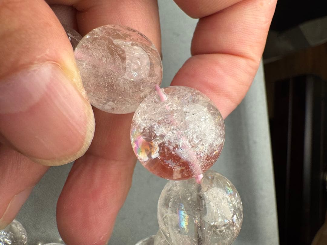 【アルパカさん専用】アイリスローズクウォーツ　19mm