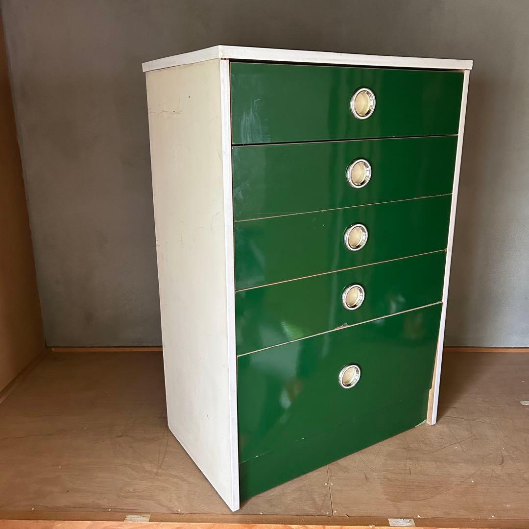 レトロなタンス　グリーン