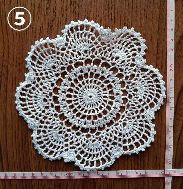 ハンドメイド レース編み 15センチ - メルカリ