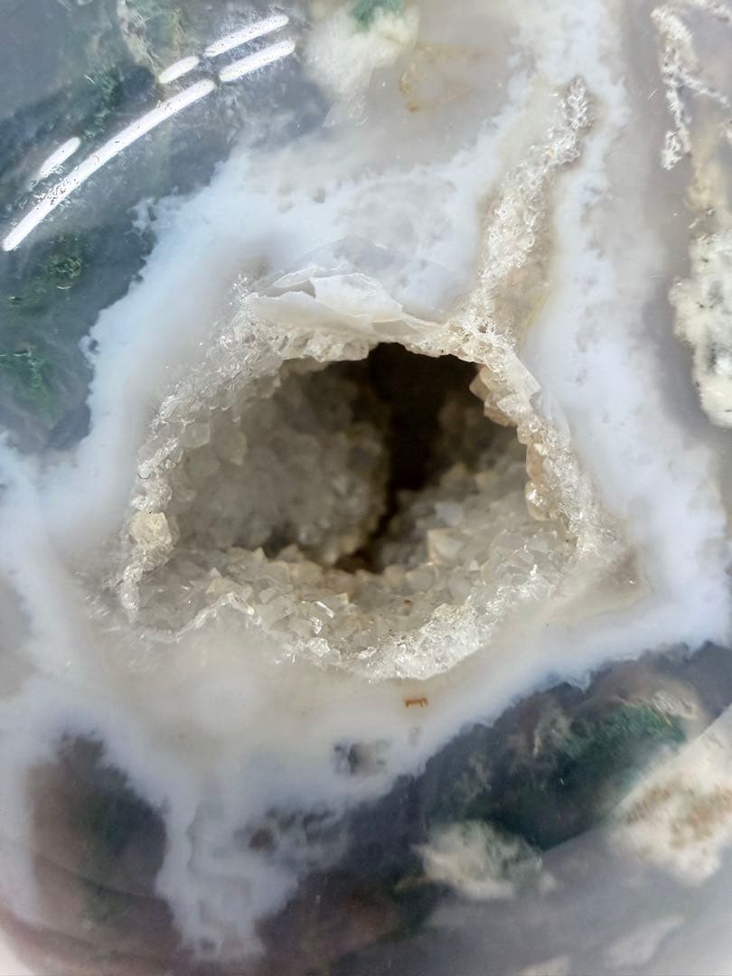 希少　パープルモス　スフィア　王冠スタンド付き☆ 笑口　丸玉　大