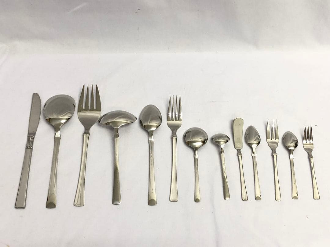 【1】未使用 アズマ 18-8 ステンレス カトラリー セット 45本