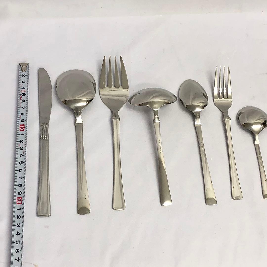 【1】未使用 アズマ 18-8 ステンレス カトラリー セット 45本