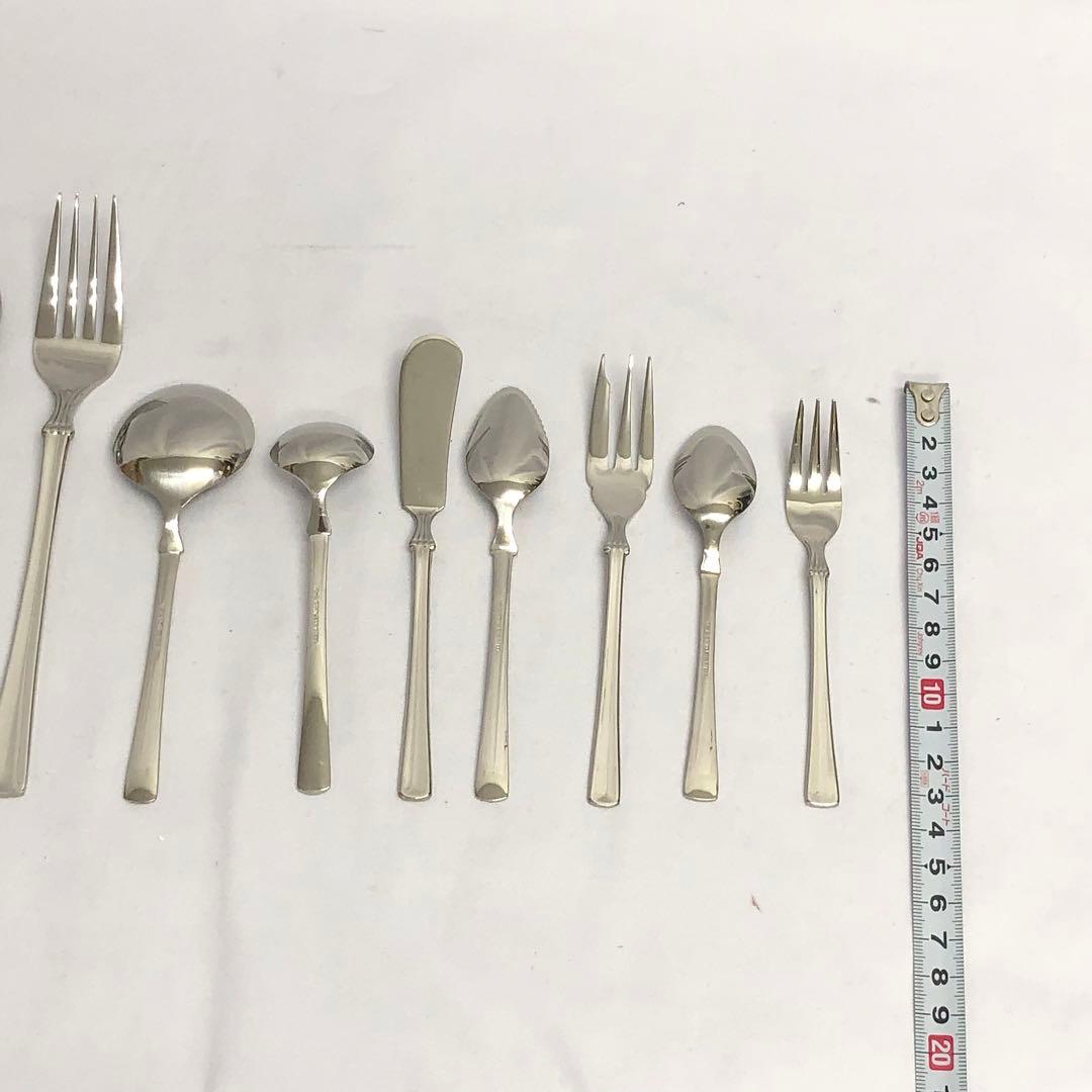 【1】未使用 アズマ 18-8 ステンレス カトラリー セット 45本