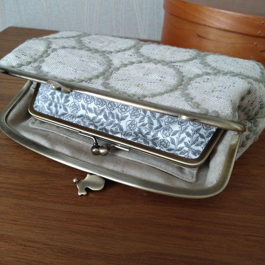 【sale】うさぎの口金 親子がま口長財布☆ミナペルホネンハンドメイド