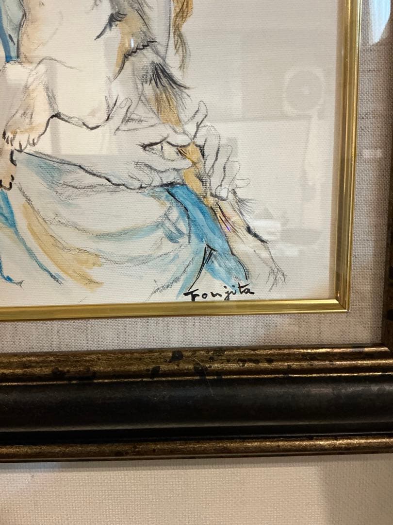 藤田嗣治・肉筆・油彩画(美術品市場では模写)