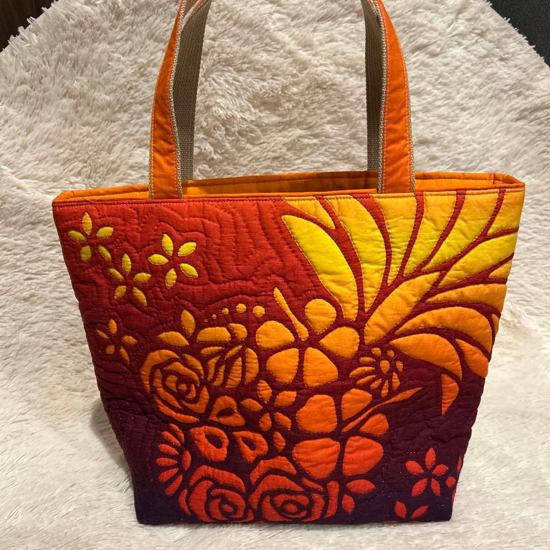 ハワイアンキルト ハンドメイド トートバッグ