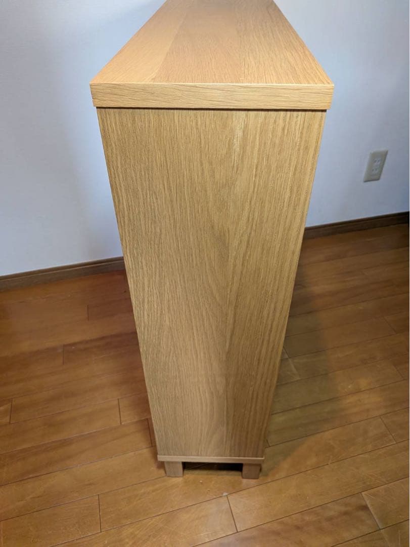 ■送料込■無印良品 木製薄型ラック ワイド小 奥行22cm 本棚 棚