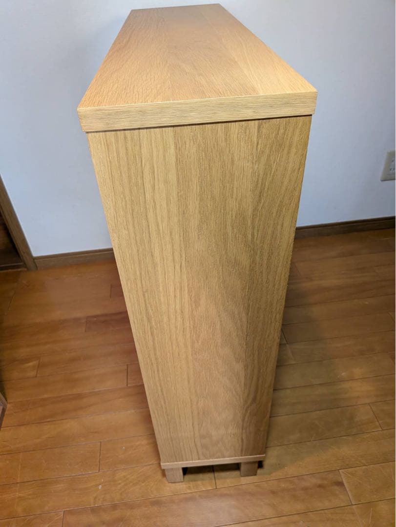 ■送料込■無印良品 木製薄型ラック ワイド小 奥行22cm 本棚 棚