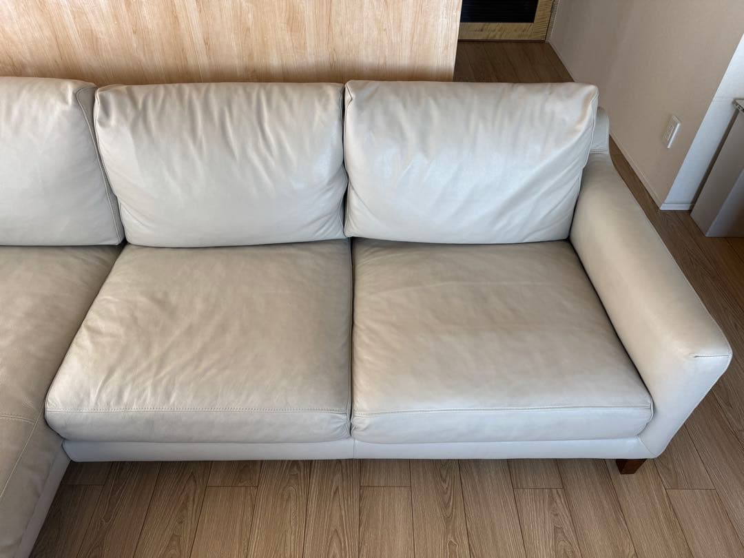 【rbn】 （1/2） アクタス ACTUS L字型ソファ レザー