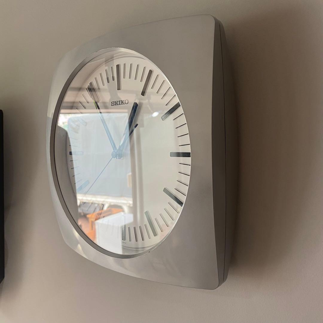 SEIKO リペイント　壁掛時計 ミッドセンチュリー　昭和レトロ　シルバー