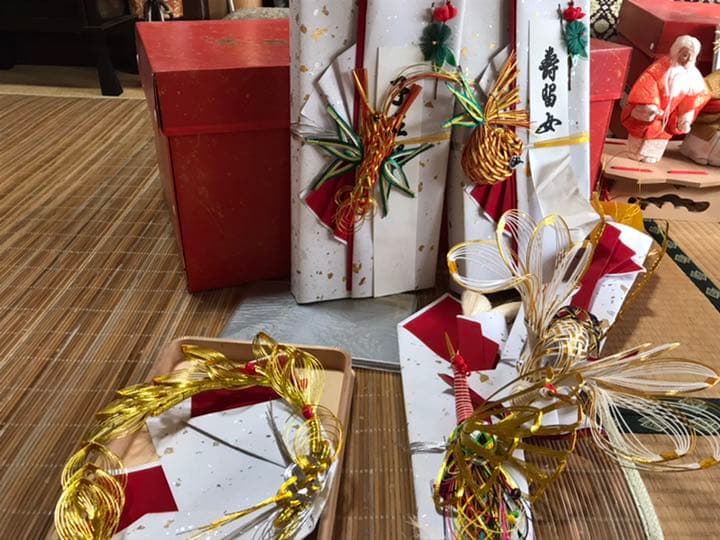 結納品。翁と媼セット