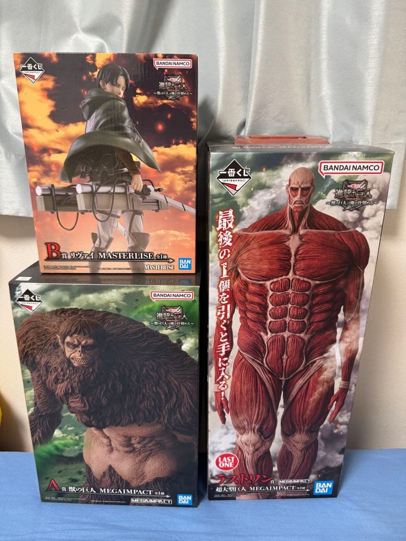 一番くじ進撃の巨人A賞 獣の巨人B賞リヴァイラストワン