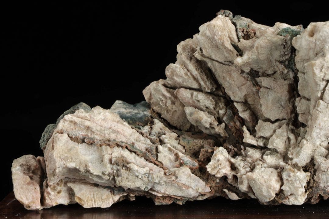 菊花石　断層石 風化景石 台座付 721g 天然石 鑑賞石 原石 自然石 景石