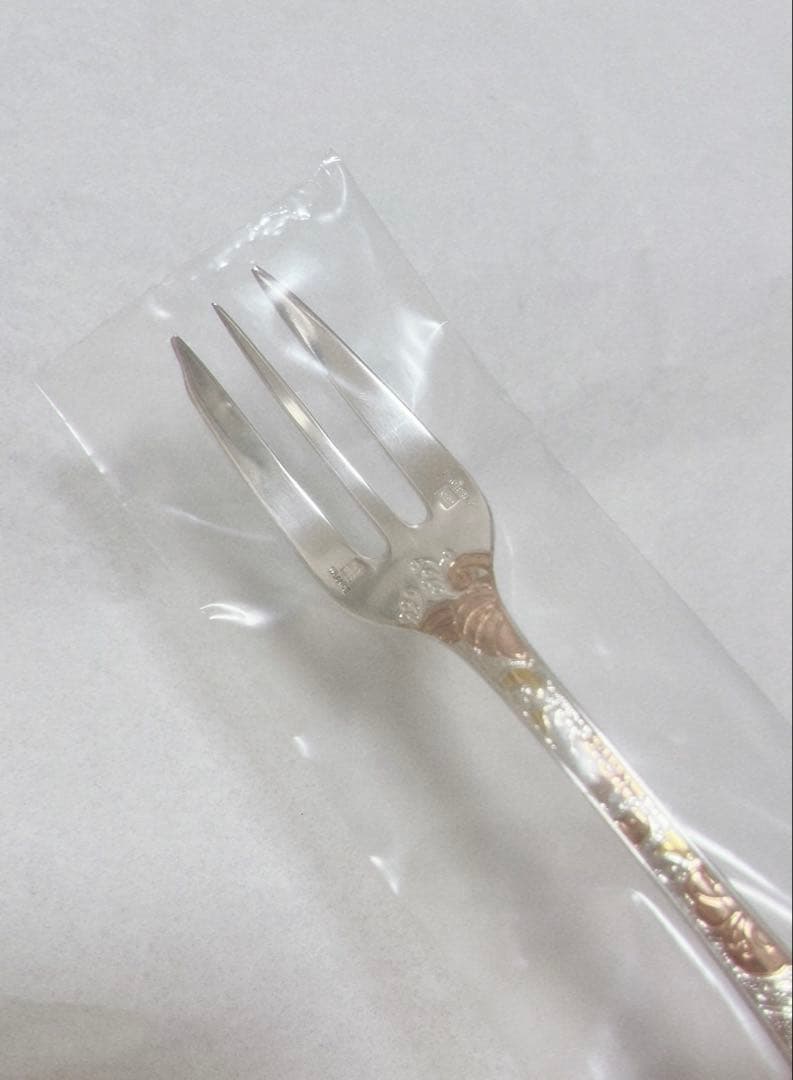 【未使用】クリストフル ジャルダンエデン ケーキフォーク イエロー/ピンク