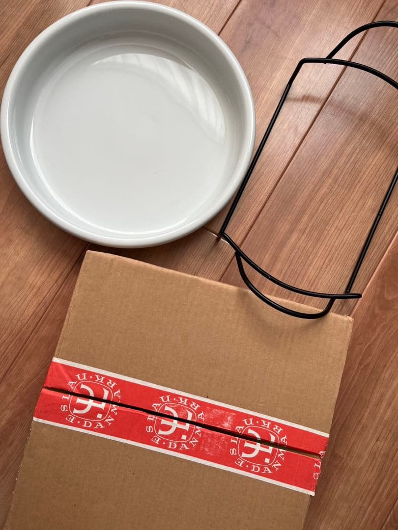 北欧ビンテージ エスラウ社 ESRAU ホワイト オーブン皿 ハンドル付 箱付