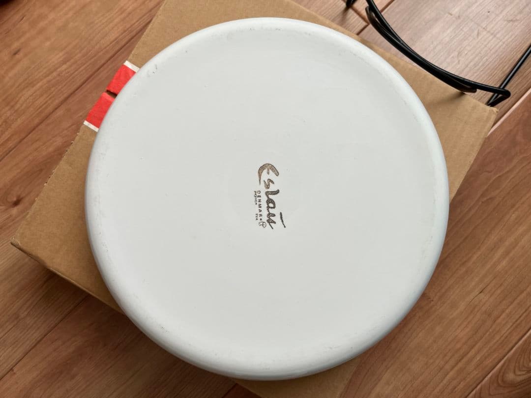 北欧ビンテージ エスラウ社 ESRAU ホワイト オーブン皿 ハンドル付 箱付