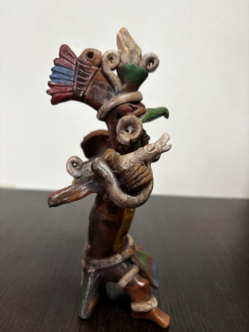 アステカ文明 マヤ文明 戦士像 置物 高さ22cm メキシコ 古代文明