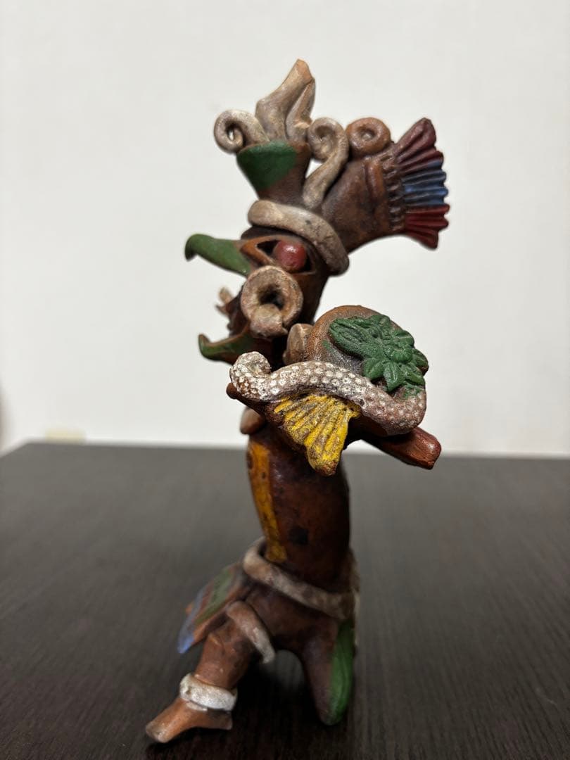 アステカ文明 マヤ文明 戦士像 置物 高さ22cm メキシコ 古代文明