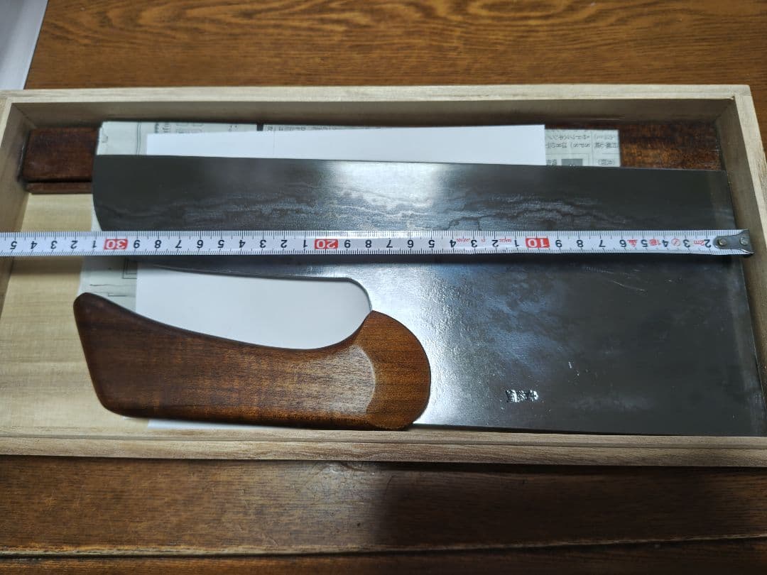 豊蔵 そば切り包丁 33cm 青紙鋼 木製ハンドル 日本製