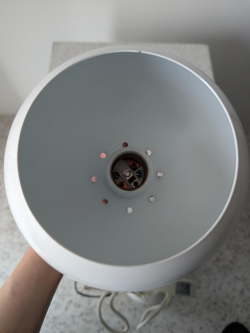 00s OLD 3灯 メタル ボールライト ペンダントランプ 白 スペースエイジ