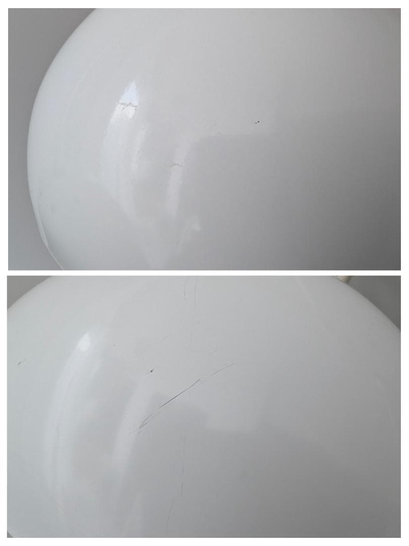 00s OLD 3灯 メタル ボールライト ペンダントランプ 白 スペースエイジ